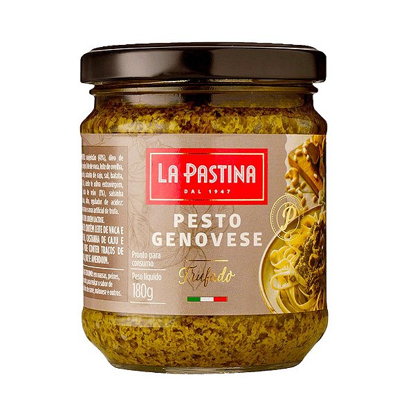Molho Pesto Genovese com Trufas La Pastina 180g