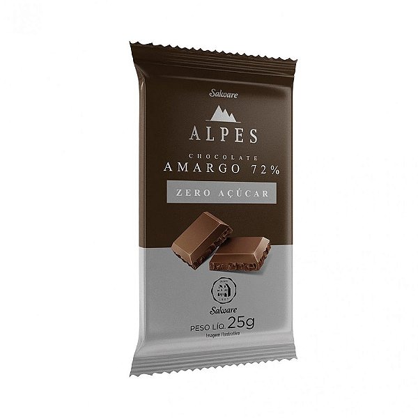 Chocolate Alpes Amargo 72% 25g