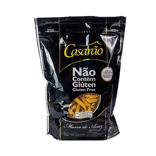 Massa Casarão sem Glútem de Arroz Penne 500g