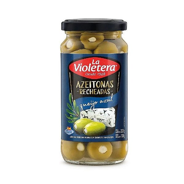 Azeitonas Recheadas com Queijo Azul La Violetera 130g