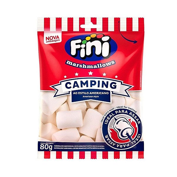 Marshmallow Fini Camping ao Estilo Americano 80g