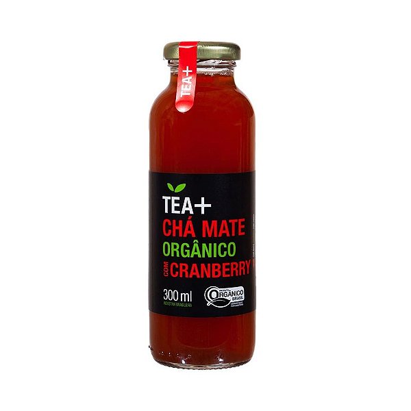 Chá Tea+ Chá Mate Orgânico de Cranberry 300ml
