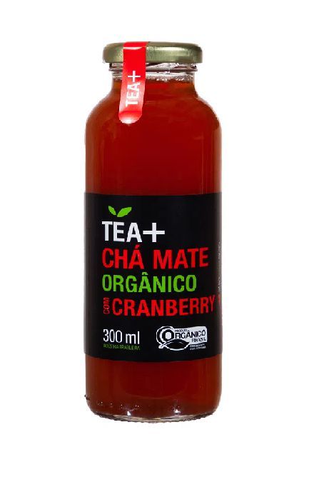 Chá Tea + Chá Mate Orgânico de Cranberry Vidro 300ml