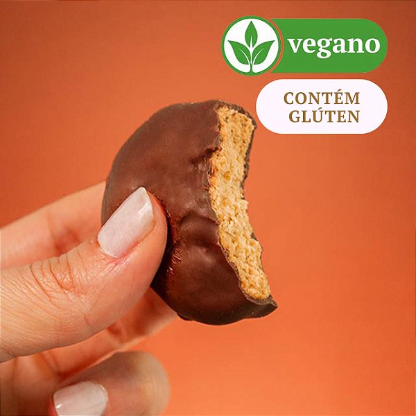 Biscoito Vegano de Castanha de Baru Banhado no Chocolate ao Leite de Aveia | 120g