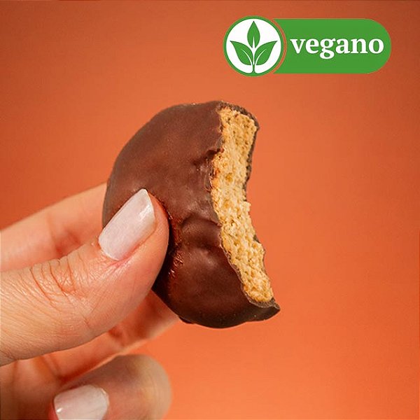 Biscoito Vegano de Castanha de Baru Banhado no Chocolate ao Leite de Aveia | 120g