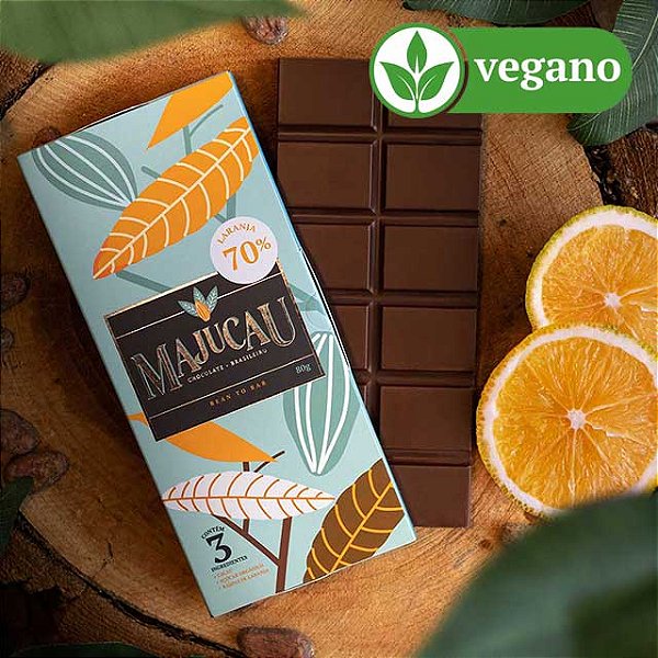 Chocolate 70% Cacau com Raspas de Laranja | 70g