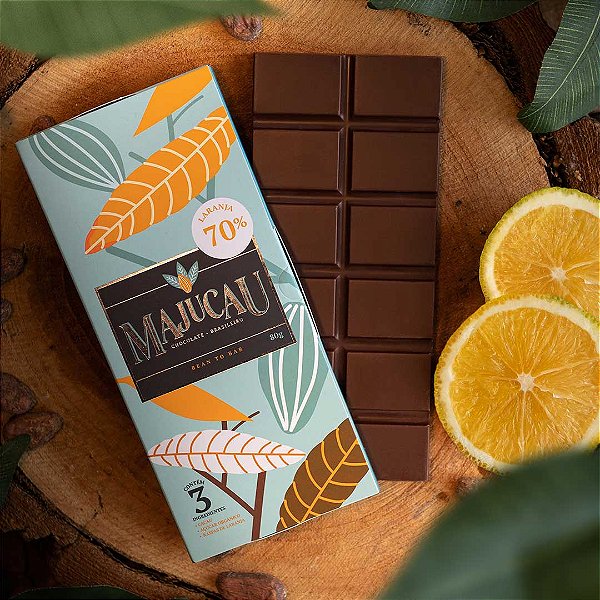 Chocolate 70% Cacau com Raspas de Laranja | 80g