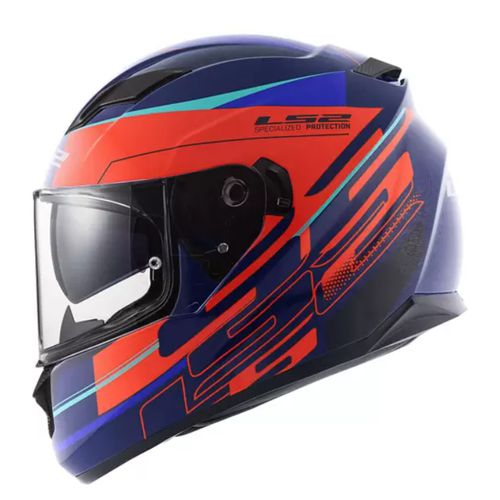 Capacete Ls2 Ff320 Stream Ixel Blue/Orange