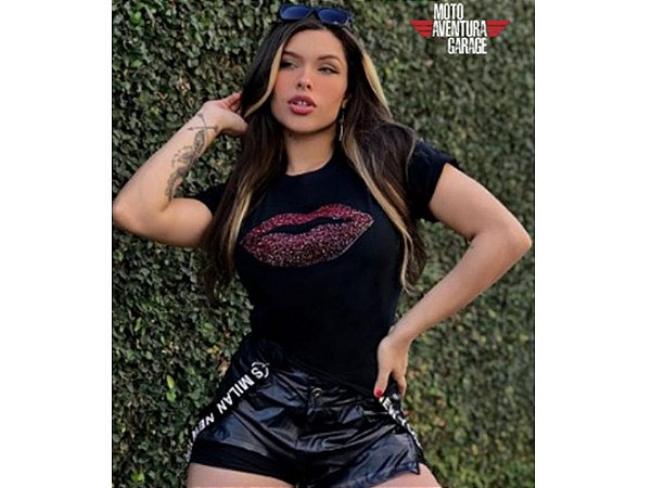 T Shirt Beijo Pedraria