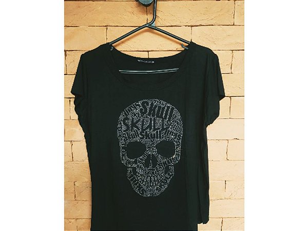 Blusa Caveira Pedraria