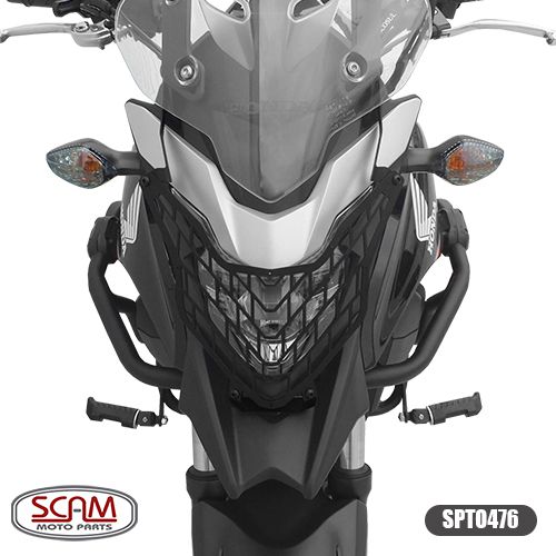 Protetor Farol Aço Carbono Honda Cb500x 2019+scam Spto476