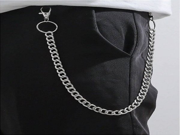 Corrente Grossa Única De Aço Masculina