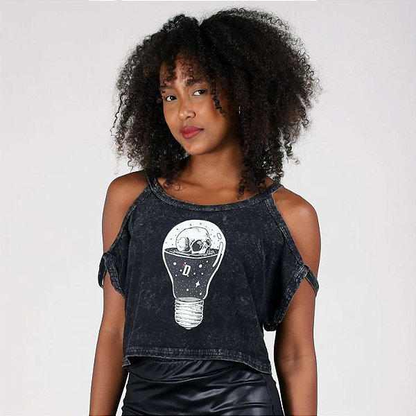 Blusa Estonada Ombros Abertos