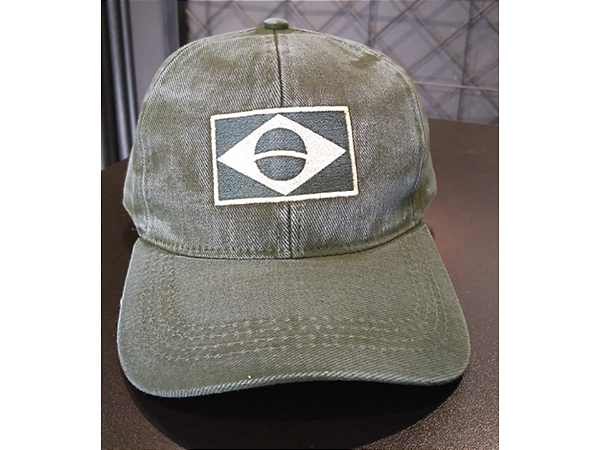 Bone Estonado Verde Logo Bandeira