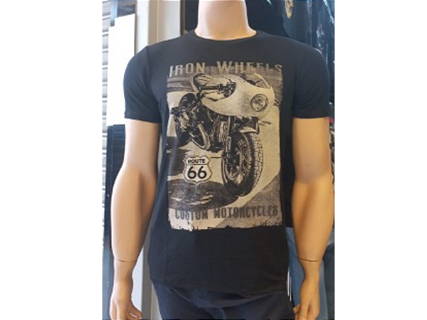 CAMISETA IRON WHEELS PRETO