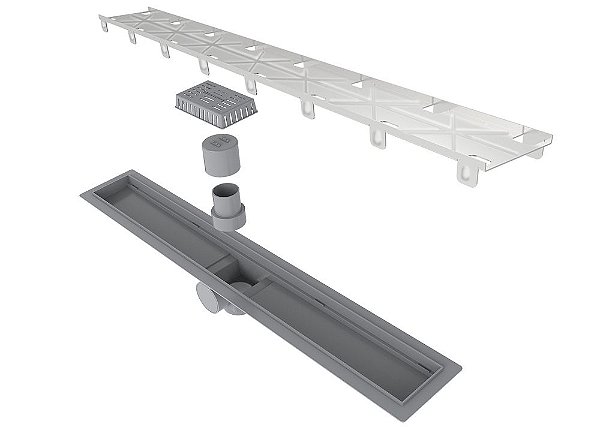 Elleve - Ralo Linear Smart Sifonado Tampa Oculta 70 cm