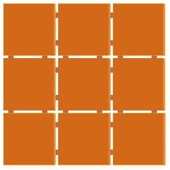 Revest Ceramico 10x10 Telado Laranja Ceral cx 2,07 m