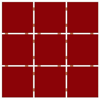 Revest Ceramico 10x10 Telado Vermelho Ceral cx 2,07 m