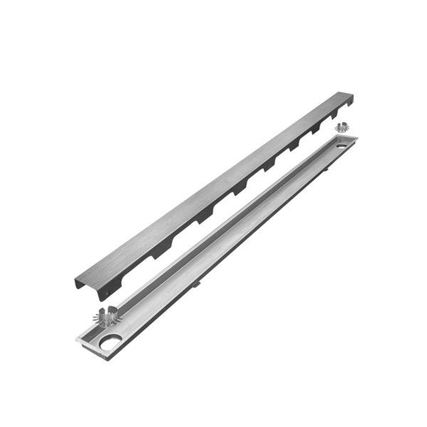 Ralo Linear Inox 304 Escovado 110 cm - 2 Saídas