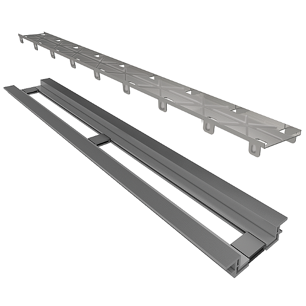 Elleve - Ralo Linear Infinity Base PVC Tampa Oculta 120 cm