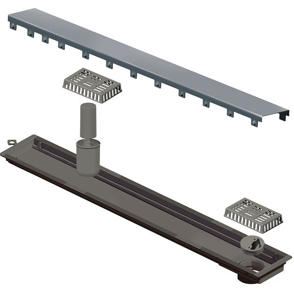 Elleve - Ralo linear Versatile Sifonado Tampa Inox 75 cm