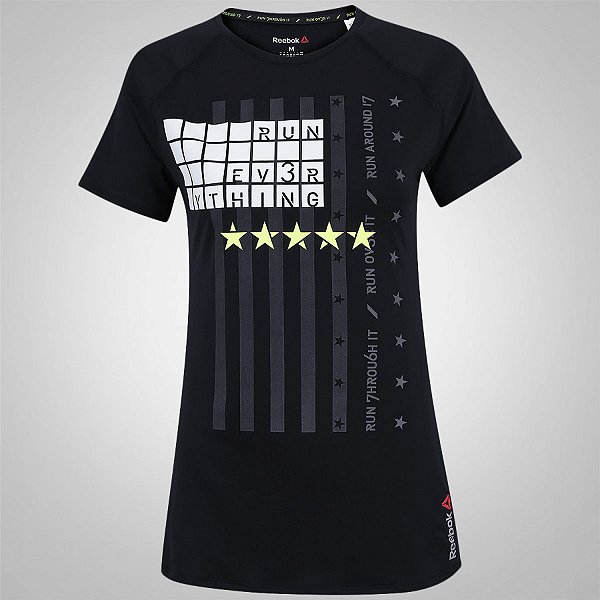 CAMISETA REEBOK OSR SS TEE FEMININA PRETA