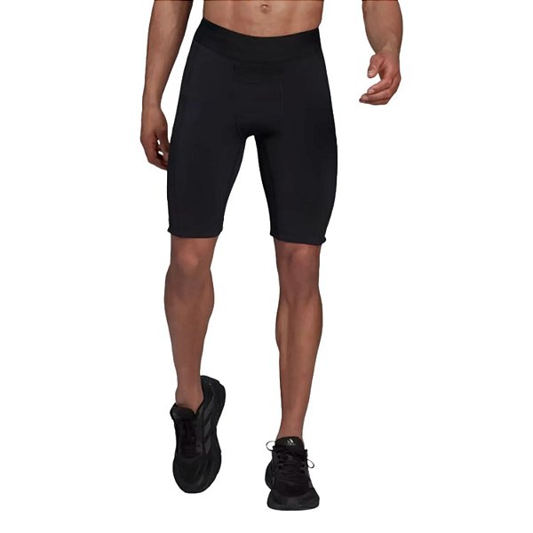 BERMUDA ADIDAS COMPRESSÃO MASCULINA PRETA