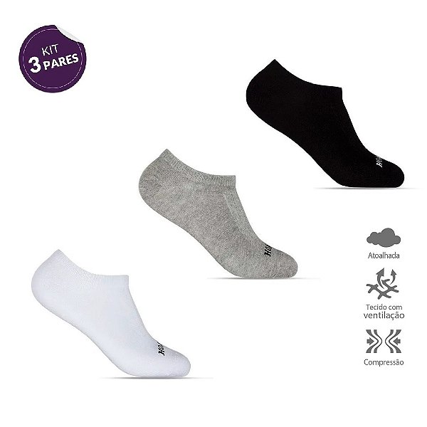 KIT MEIAS HOAHI INVISIVEL FEMININAS C/3 PARES