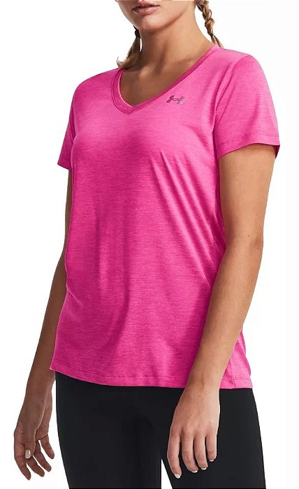 CAMISETA UNDER ARMOUR TECH SHORT FEMININA ROSA