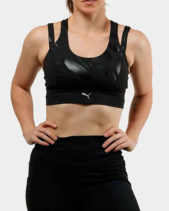 TOP PUMA EVERSCULPT NOVA SHINE PRETO