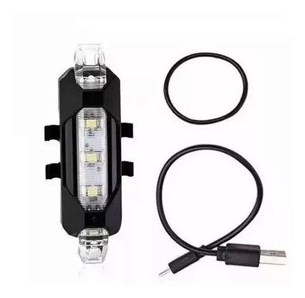 LANTERNA PARA BIKE DIANTEIRA 50 LUMENS LED BRANCA