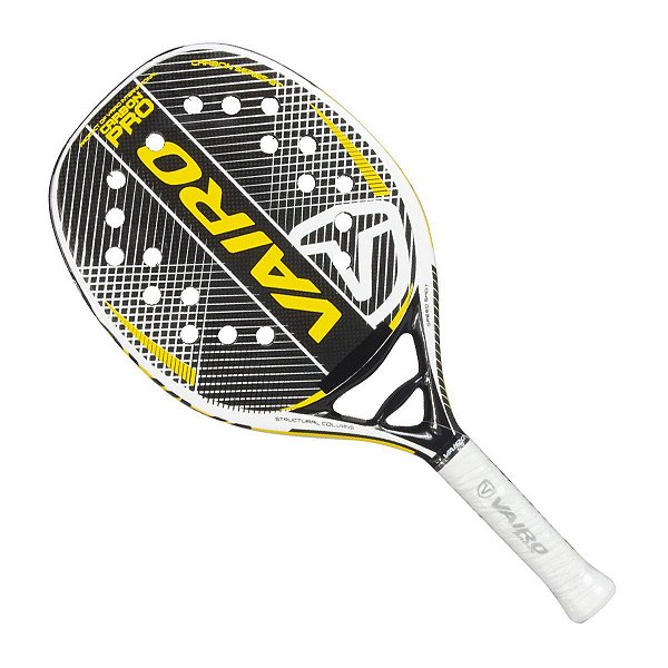 RAQUETE VAIRO BEACH TENNIS BLACK CARBON 3K