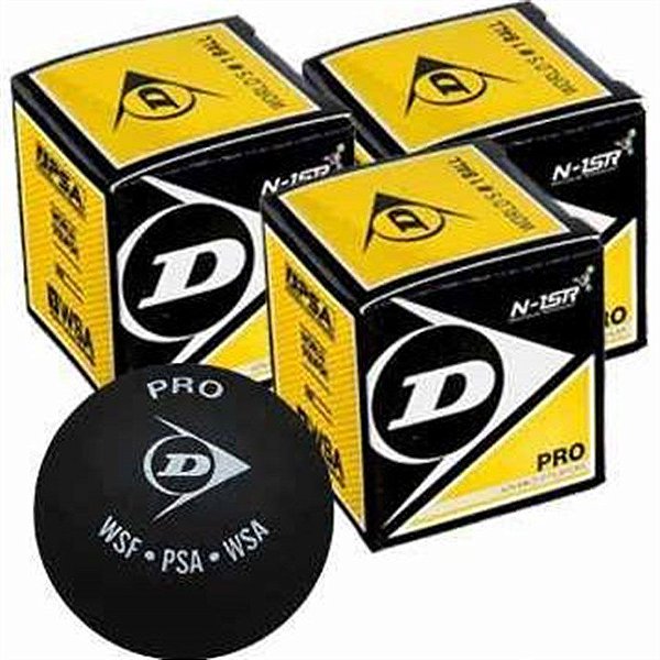 BOLA DUNLOP SQUASH PRO XX C/3 UNIDADES