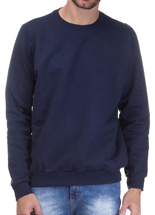 BLUSA MOLETOM MALWEE MASCULINA AZUL
