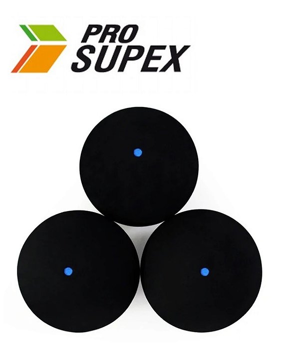 BOLA SQUASH PRO SUPEX PINGO AZUL C/3 BOLAS