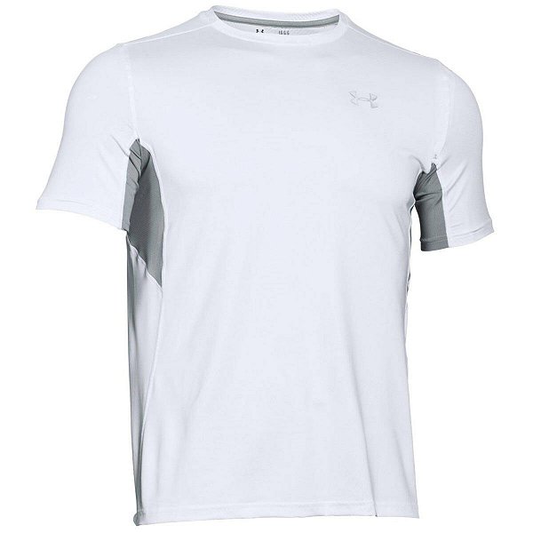 CAMISETA UNDER ARMOUR COMPRESSÃO HG MASCULINA BRANCO