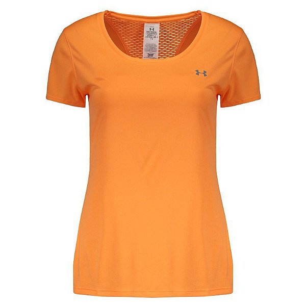 CAMISETA UNDER ARMOUR FLYWEIGHT FEMININA LARANJA - NELSPORTS