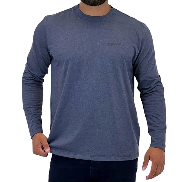BLUSA MORMAII MASCULINA MANGA LONGA AZUL