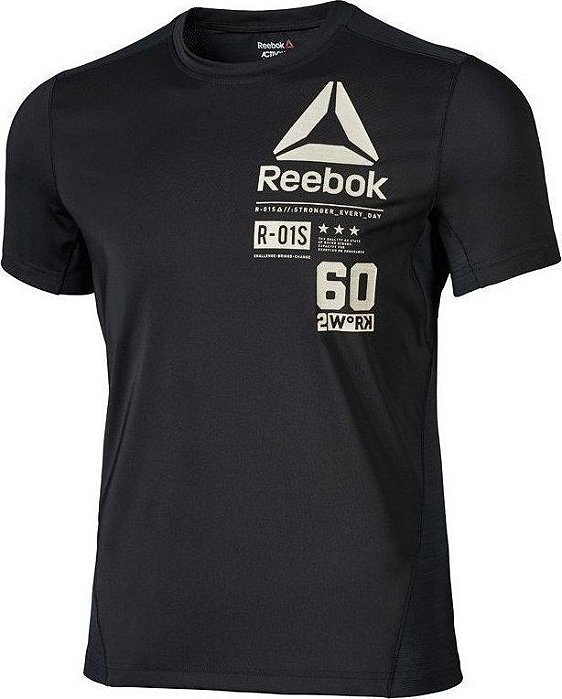 CAMISETA REEBOK OS ACTIVCHILL GRAPHIC TOP MASCULINA PRETA