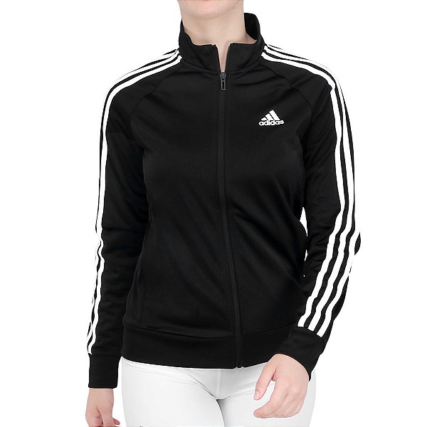 JAQUETA ADIDAS FEMININA ESSENTIALS WARM-UP 3 LISTRAS