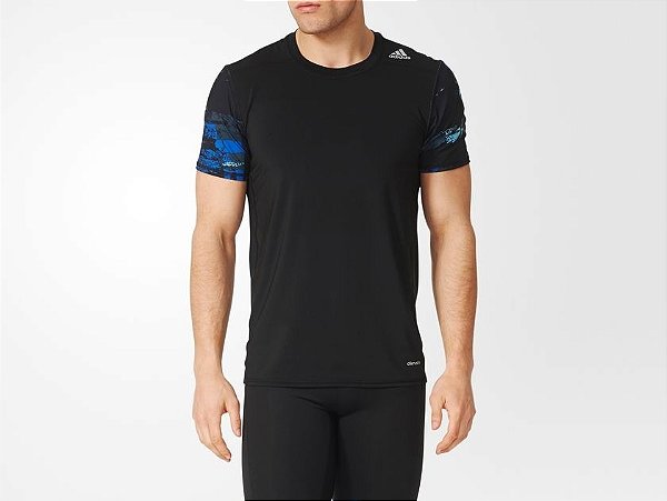 CAMISETA ADIDAS COMPRESSÃO TECHFIT MASCULINA PRETA