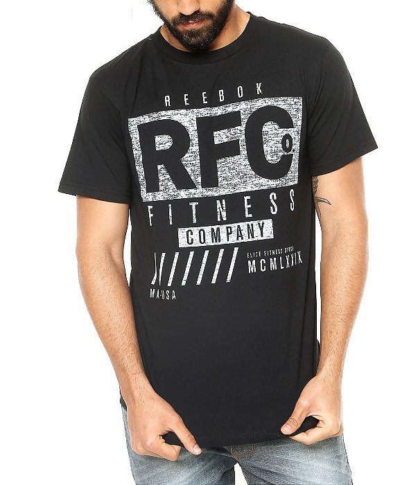 CAMISETA REEBOK RFCO HERITAGE PRETA MASCULINA