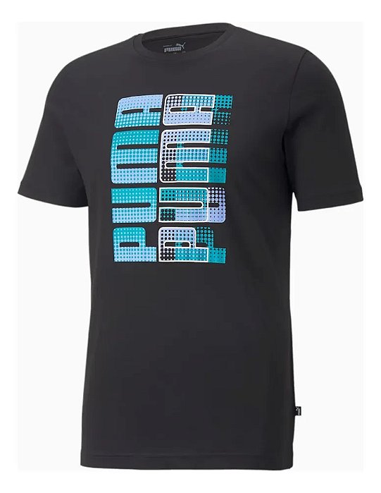 CAMISETA PUMA CLASH GRAPHIC MASCULINA PRETA