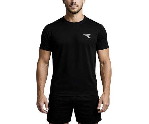 CAMISETA DIADORA SMALL LOGO MASCULINA PRETA