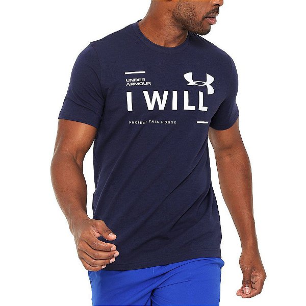 CAMISETA UNDER ARMOUR I WILL SPORTSTYLE AZUL