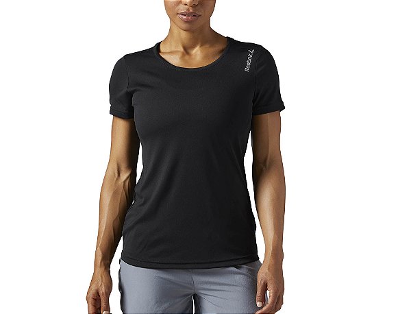 CAMISETA REEBOK RE SS TEE FEMININA PRETA