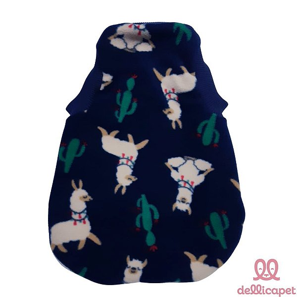 Blusa Cute Lhamas Azul