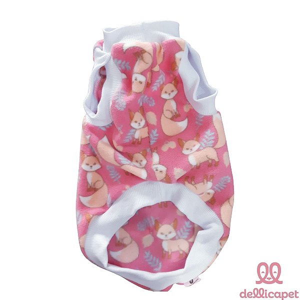 Blusa Cute Raposa Rosa
