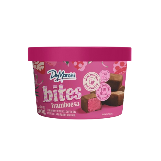 BOMBOM DE FRAMBOESA COM CHOCOLATE (100)