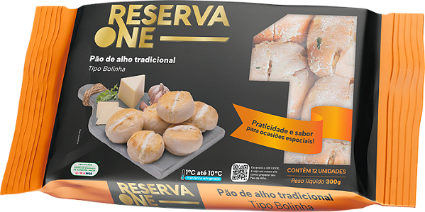 PÃO DE ALHO BOLINHA TRADICIONAL RESERVA ONE 300G